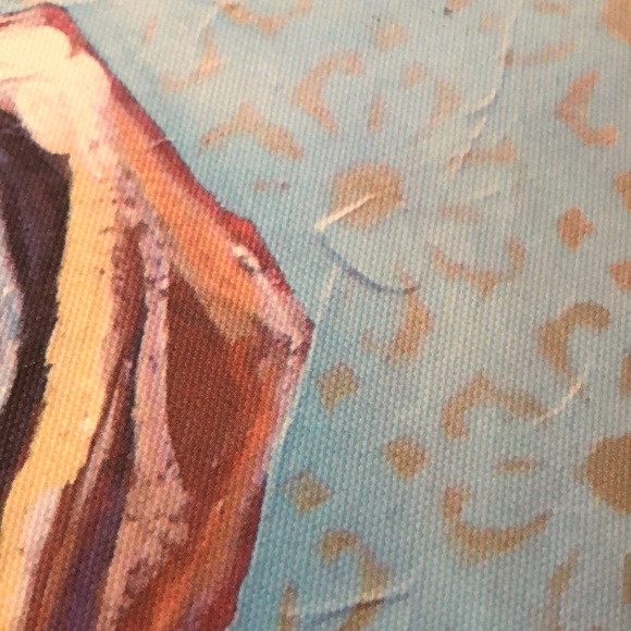 🦮 Norman Lab on canvas textured painted look print - Picture 8 of 10